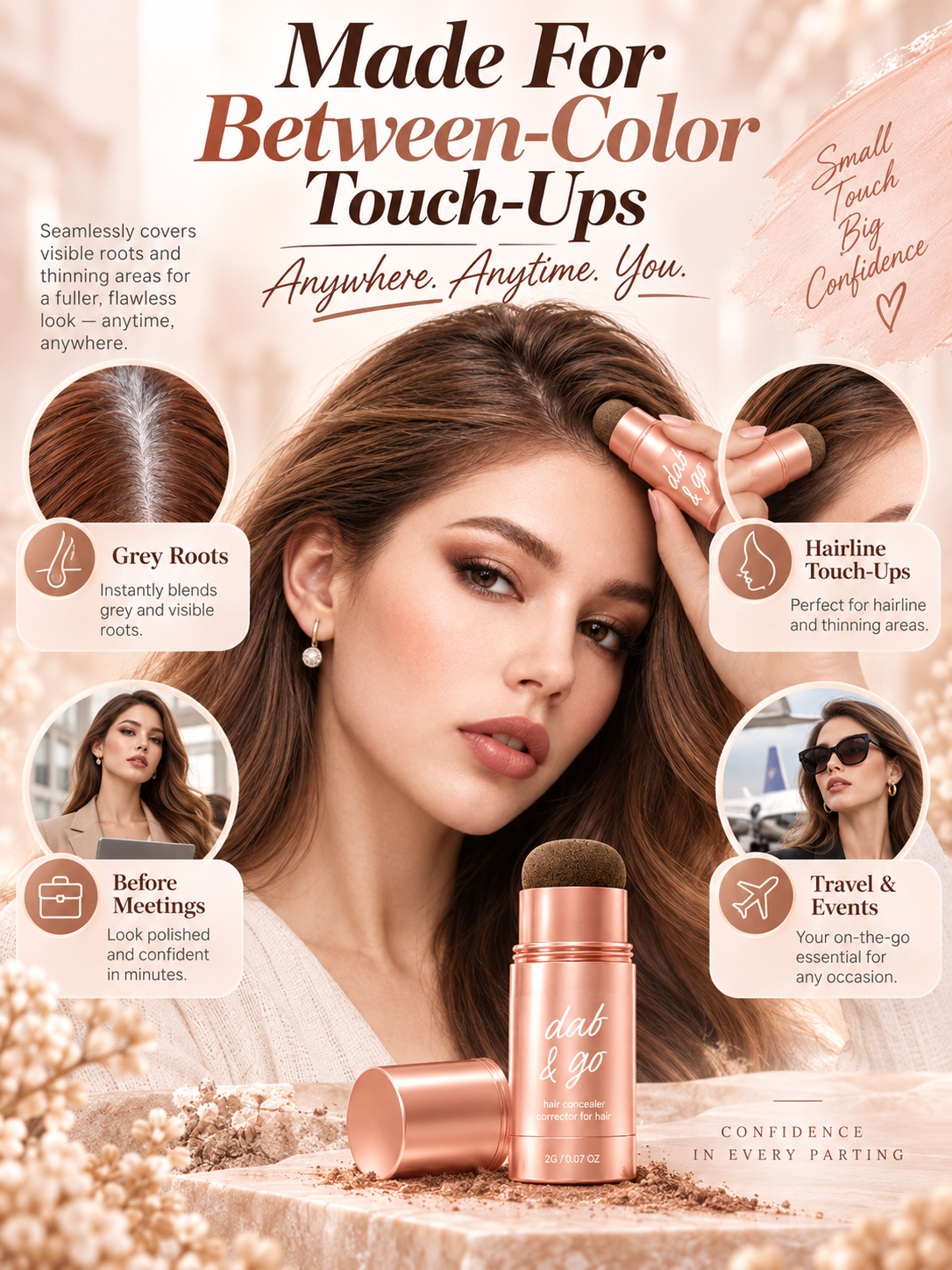 💇 Hairline Shadow Powder – Natural Root Touch-Up & Hairline Filler