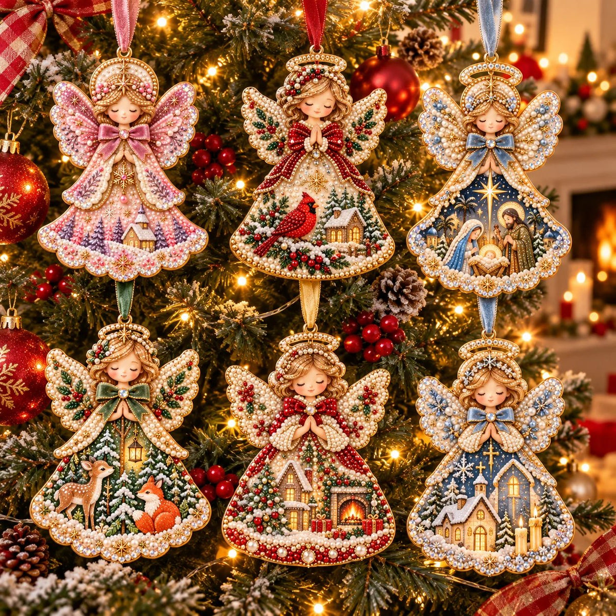 🔥Last Day 49% OFF - 👼✨ DIY Pearl Art Christmas Angel Ornament Kit