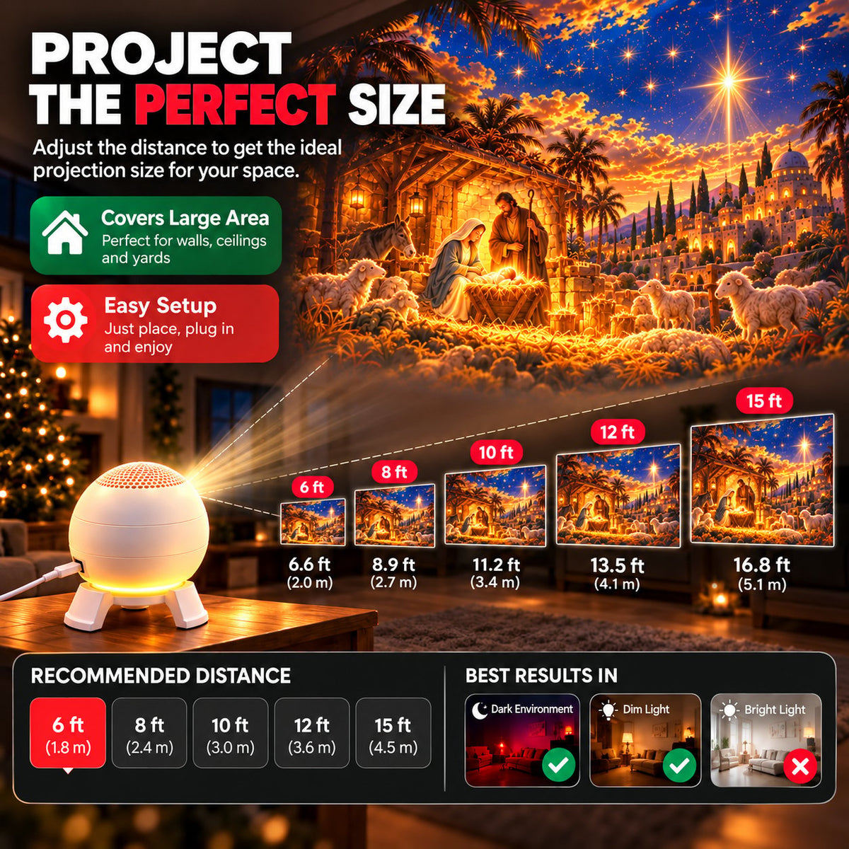 ✨ Last Day – 60% OFF!✝️🌟 Nativity Christmas 5D Projection Light