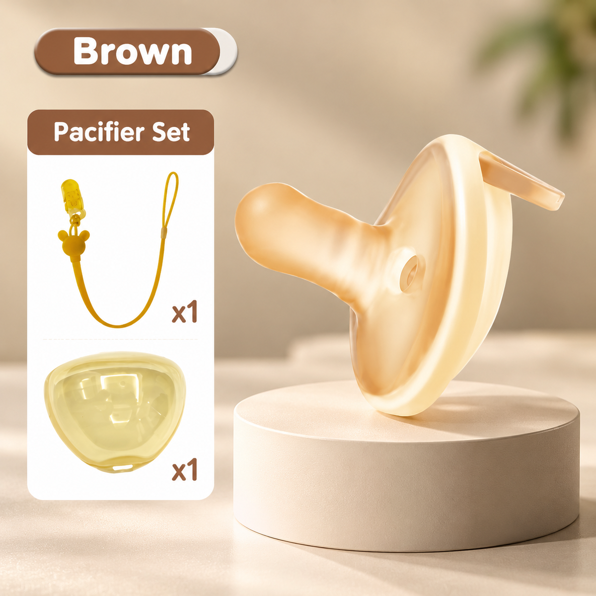 🍼 Breast-Like Silicone Baby Pacifier – Soft, Flexible Soothing Design for Breastfed Babies