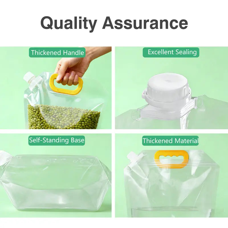 ๐ฅ5 Counts Reusable Food Sealed Bags, leak proof design, prevent liquid spillage