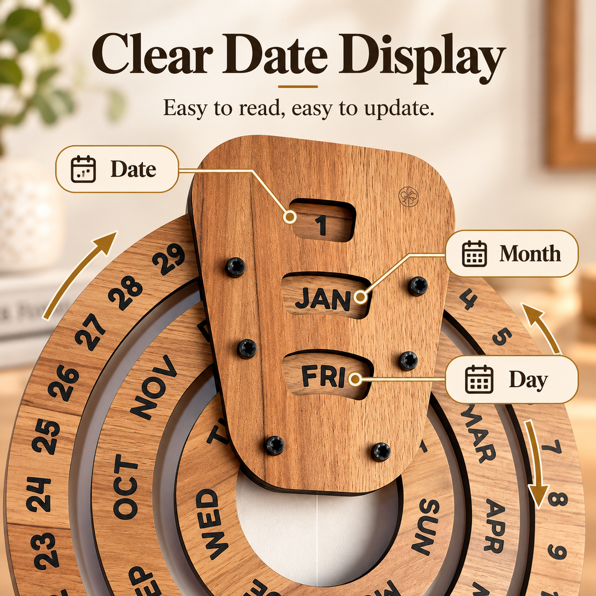 ๐
Perpetual calendar, wooden perpetual calendar
