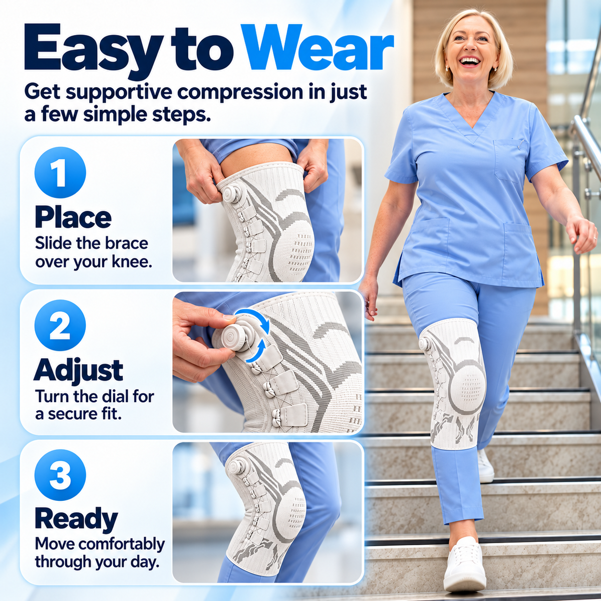 ๐ฆต Adjustable Knee Support Brace โ Compression & Stability for Everyday Movement