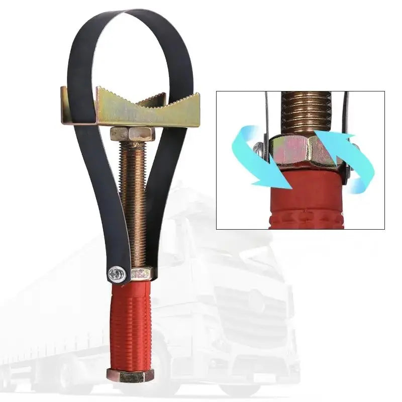 🛠️NEW Auto Car Diameter Adjustable Oil Filter Removal Strap Wrench Tool,Car Oil Filter Wrench.