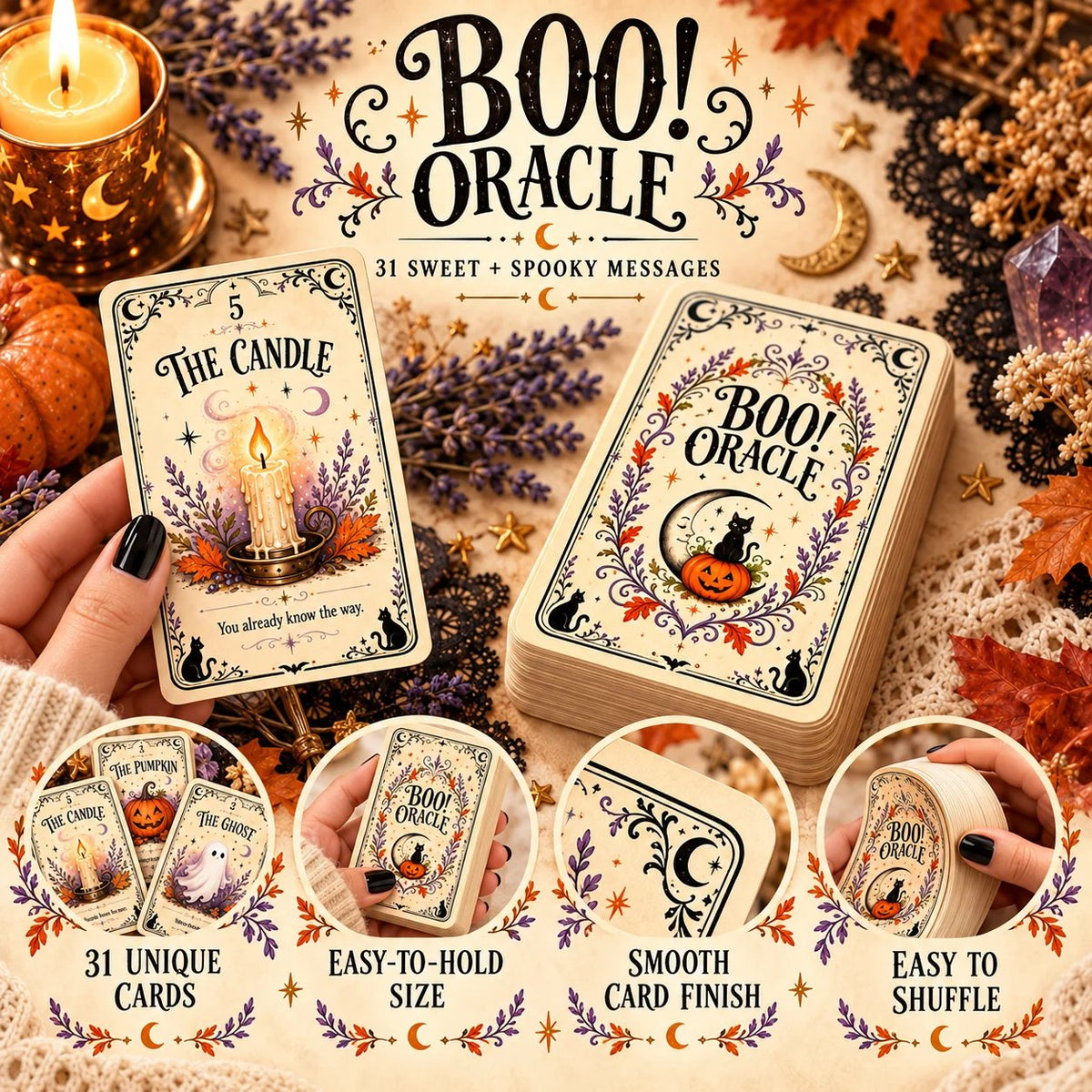 🎃 🔮31 Nights of Halloween™ Oracle Deck | 31 Daily Spooky Messages for October