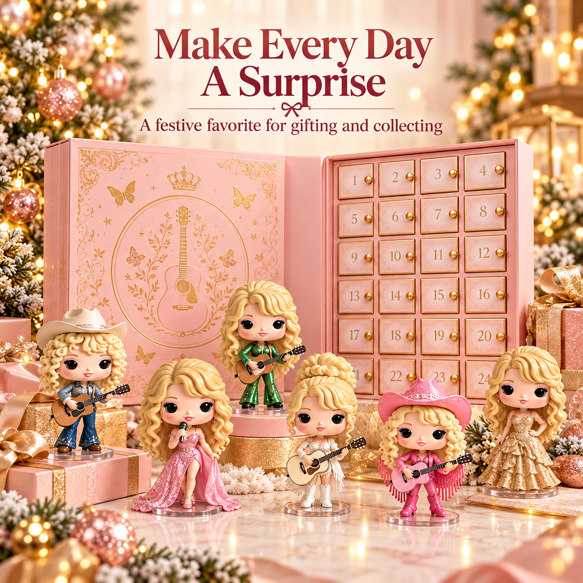 🎸Dolly Parton: A Christmas Countdown Calendar Honoring the Queen of Country Music