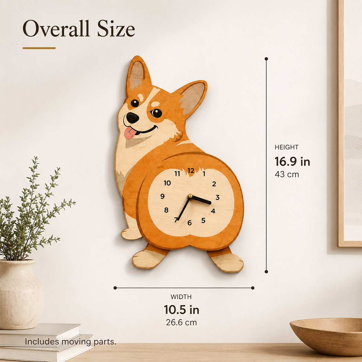 ๐ถ New Arrival โ Swing Tail Dachshund Wooden Wall Clock