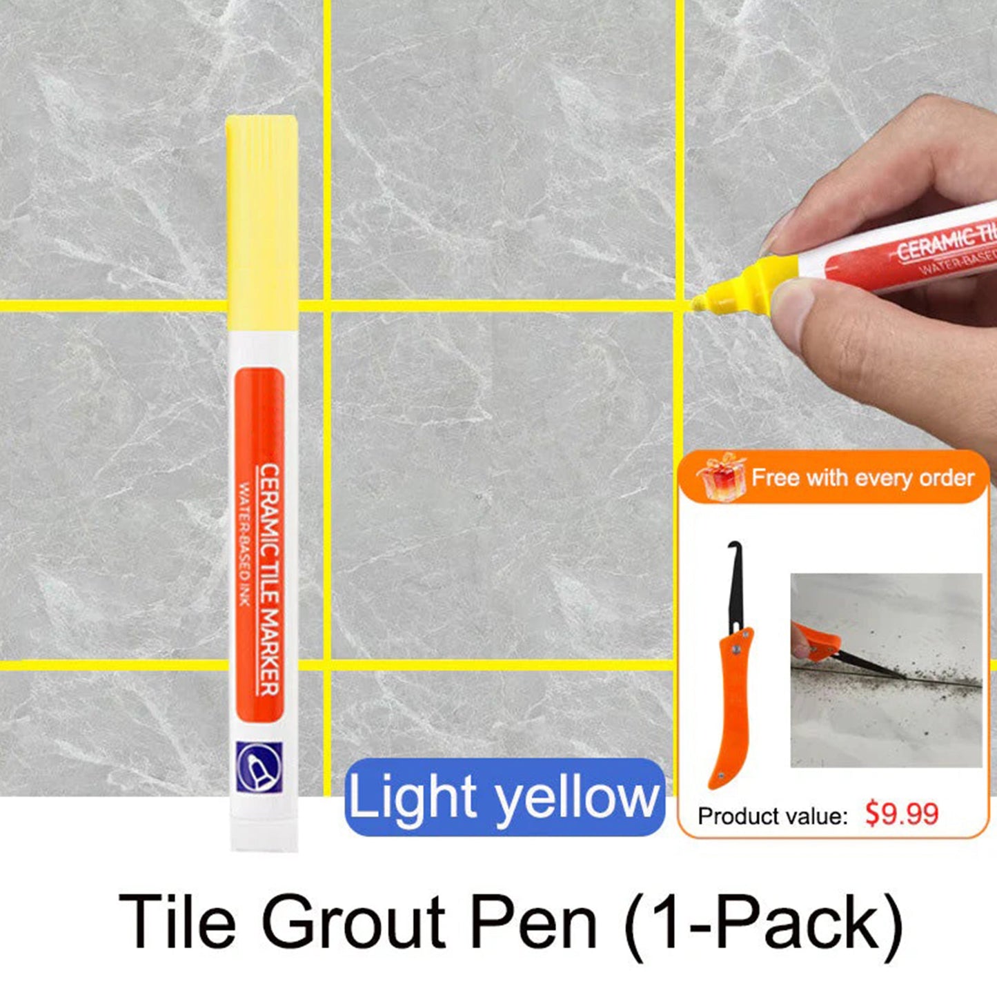 🔥Anti-Mould Waterproof Tile Grout Pen | Tile Joint Repair & Refinishing Marker