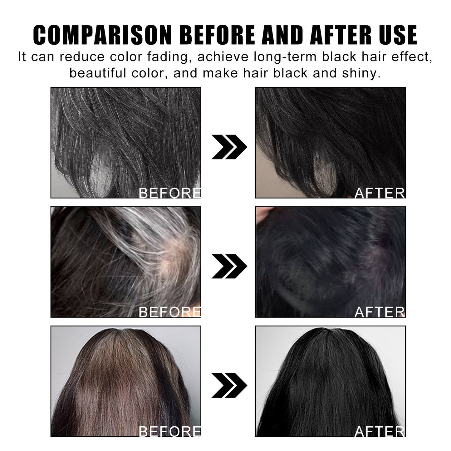 Comb‐In Hair Dye Cream for Gray Coverage – Natural Black & Dark Brown