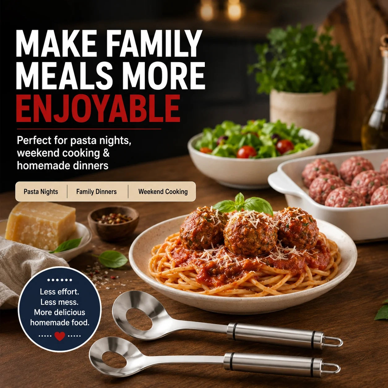 ๐ 2-Pack Stainless Steel Meatball Maker Spoon โ Make Perfect Meatballs Without Messy Hands