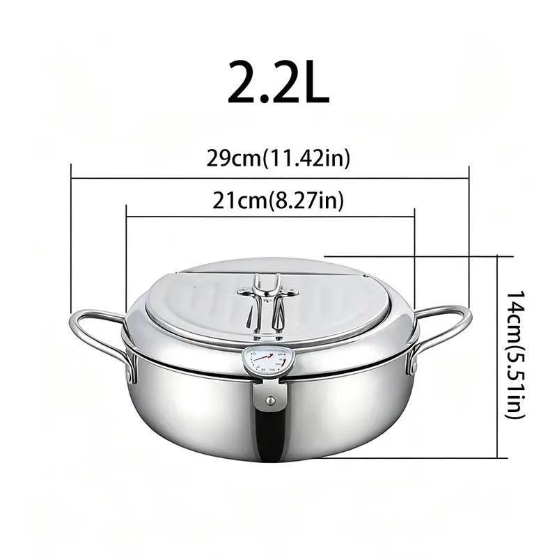 304 Grade Stainless Steel Deep Fryer Pot
