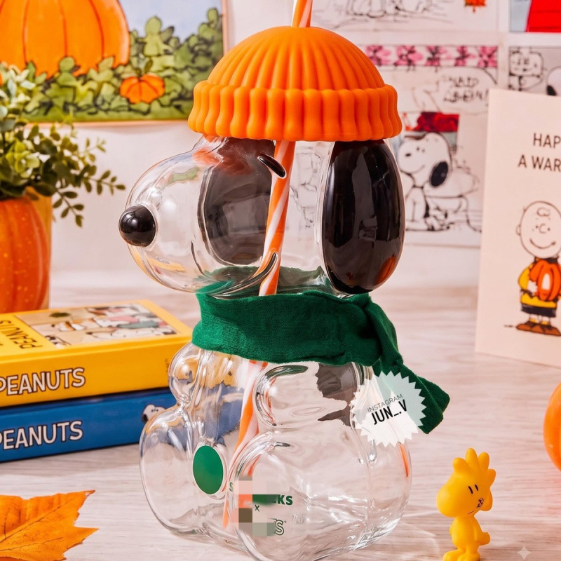 ๐ฅค FALL FAVORITE | Cute Character Cold Cup โ 3D Glass Tumbler with Straw for Iced Coffee, Matcha & Cold Drinks