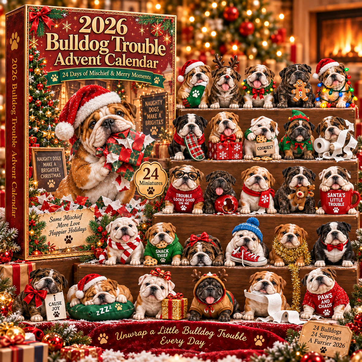 2026 Bulldog Trouble Advent Calendar ๐ถ๐ โ 24 Days of Bulldog Mischief