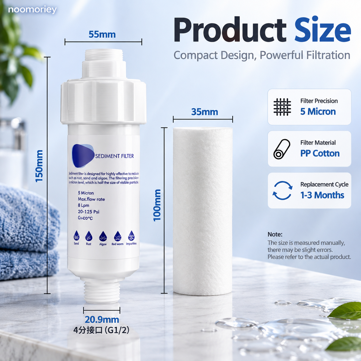 💧 50% OFF 5μm Sediment Water Filter – Cleaner Water For Washing Machine & Home