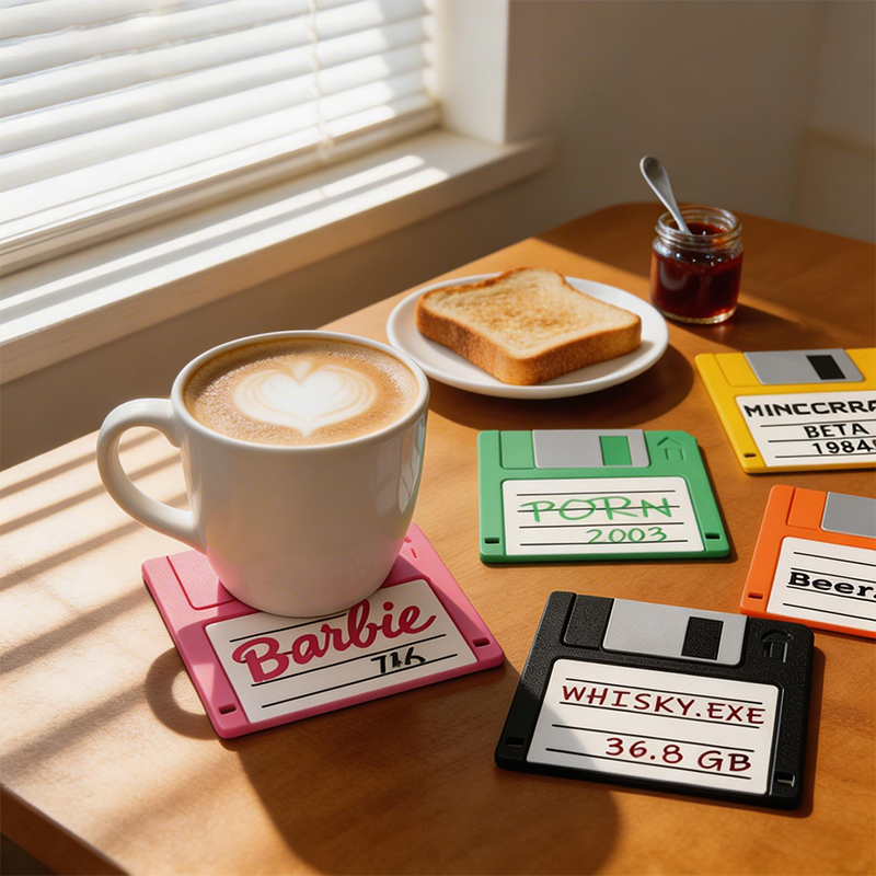 🔥HOT SALE 49% OFF💾FLOPPY CLICK | THE RETRO-TECH COASTER HOLDER✨