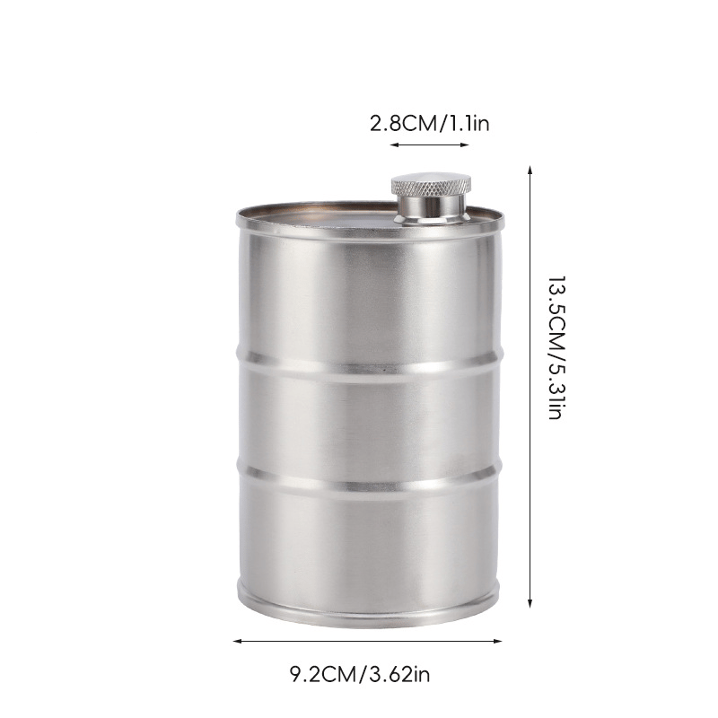 350ml/750ml Oil Drum Anti-rust Leak-proof No Odor Portable Wine Storage🛢Food Grade Camping Whisky Flagon Wine Jug Camping Supplies