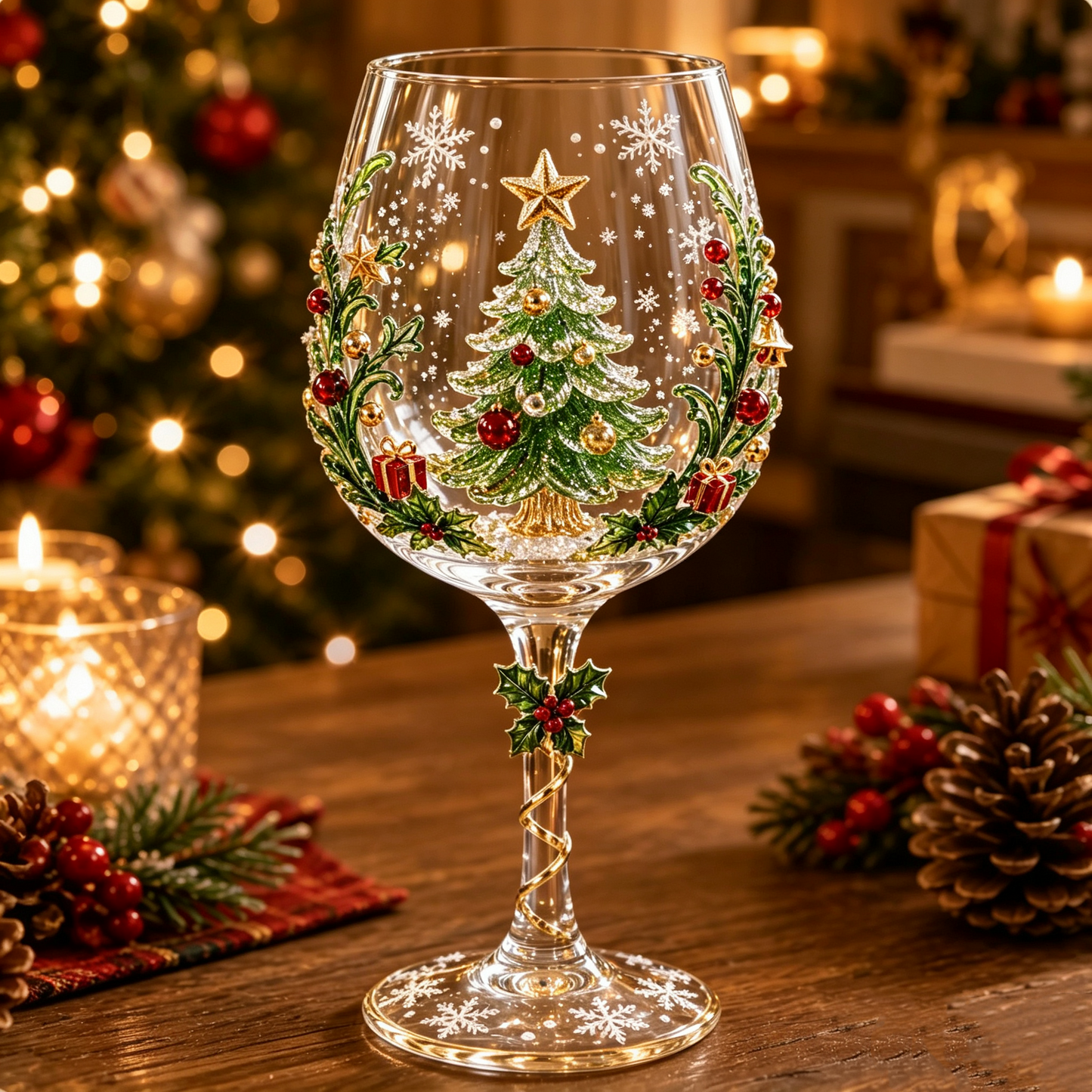 🔥49% OFF 🎁Christmas 3D Embossed Wine Glass Set, Premium Holiday Collection Ready‑to‑Gift Box
