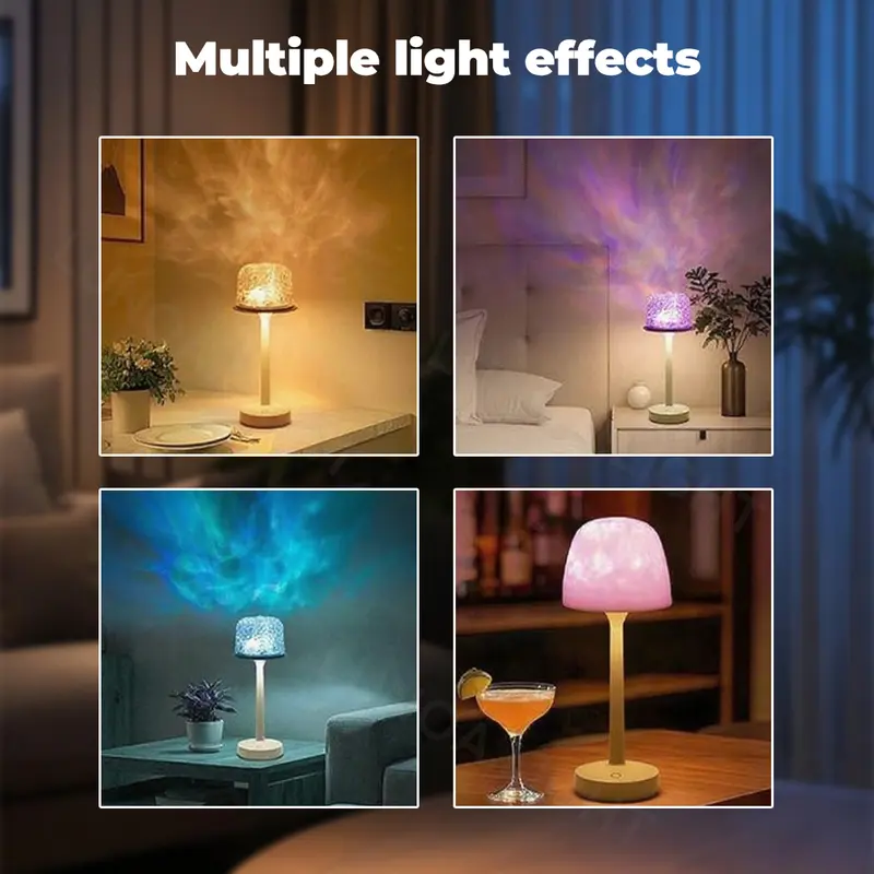 ๐ Aurora Ripple RGB Table Lamp โ 16 Colors & Remote Control