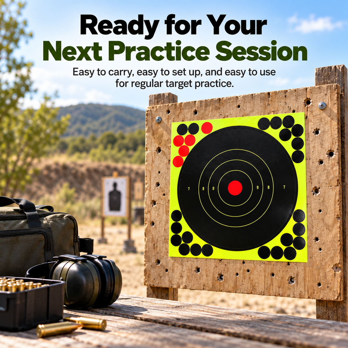 🎯 49% OFF Peel & Stick Shooting Targets – 50 Pack Bullseye Stickers for Faster Aim Training