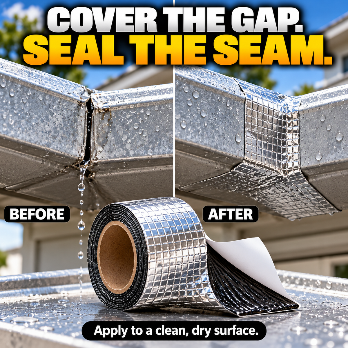Heavy-Duty Butyl Waterproof Repair Tape – Strong Adhesion, Easy Peel-and-Stick Sealing