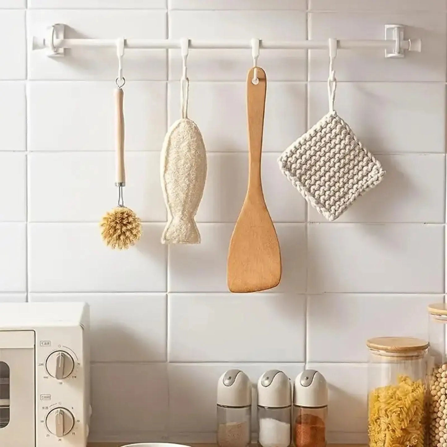 360° Rotating Adhesive Wall Holder – No-Drill Multi-Purpose Pole & Handle Organizer for Bathroom & Kitchen