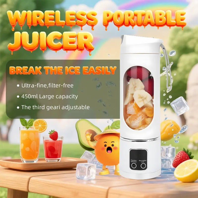 🥤 Portable USB Rechargeable Blender – Mini Smoothie Maker with Leak-Resistant Travel Cup for Gym, Travel & Everyday Use