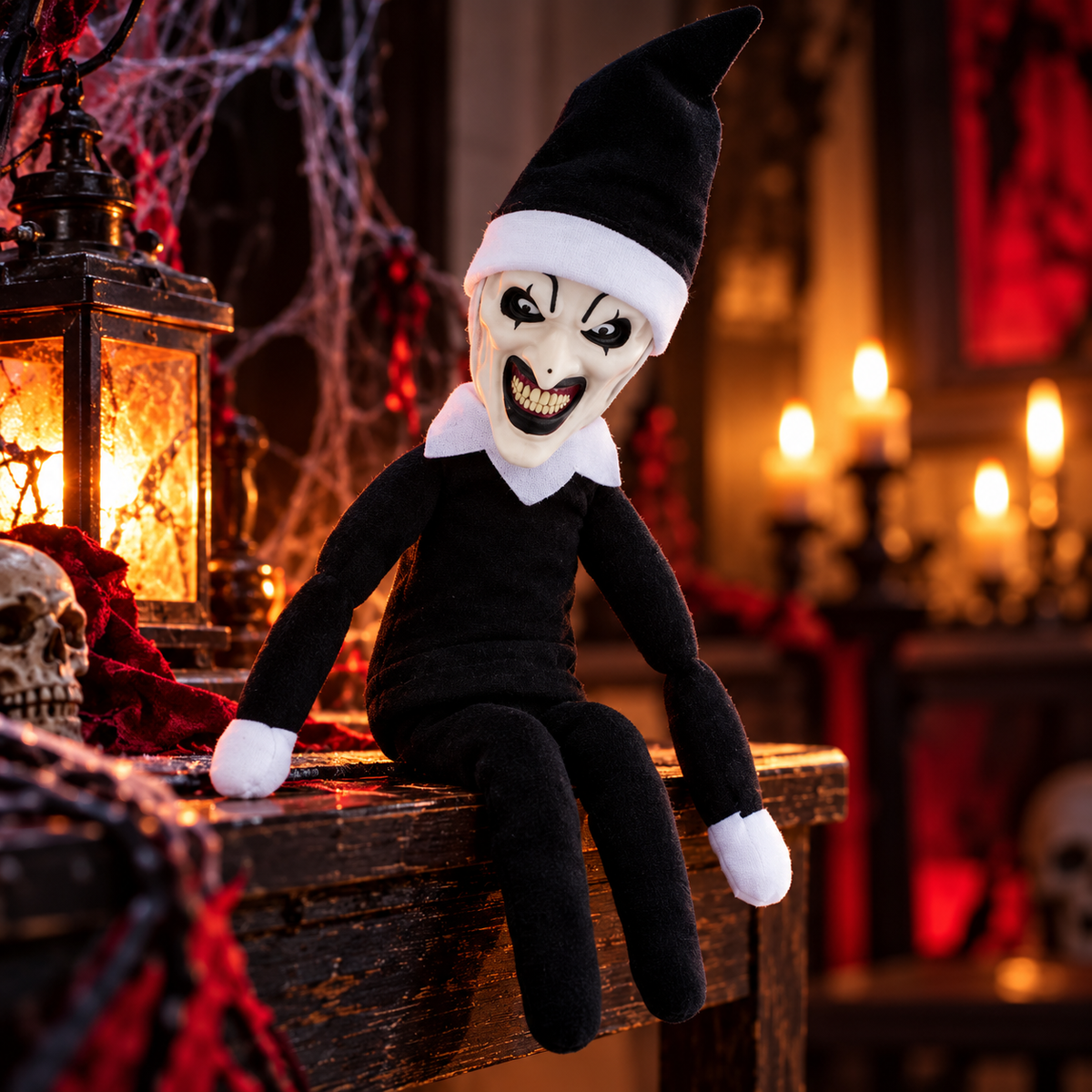 ๐
Creepy Clown Santa Plush Doll โ Scary Christmas Decoration & Funny Horror Holiday Gift