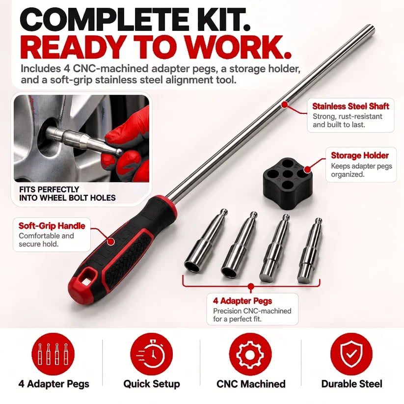 🔥HOT SALE🔥🔧 Heavy Wheel Fitting Tool – Hub Positioning & Tire Mounting Assistant