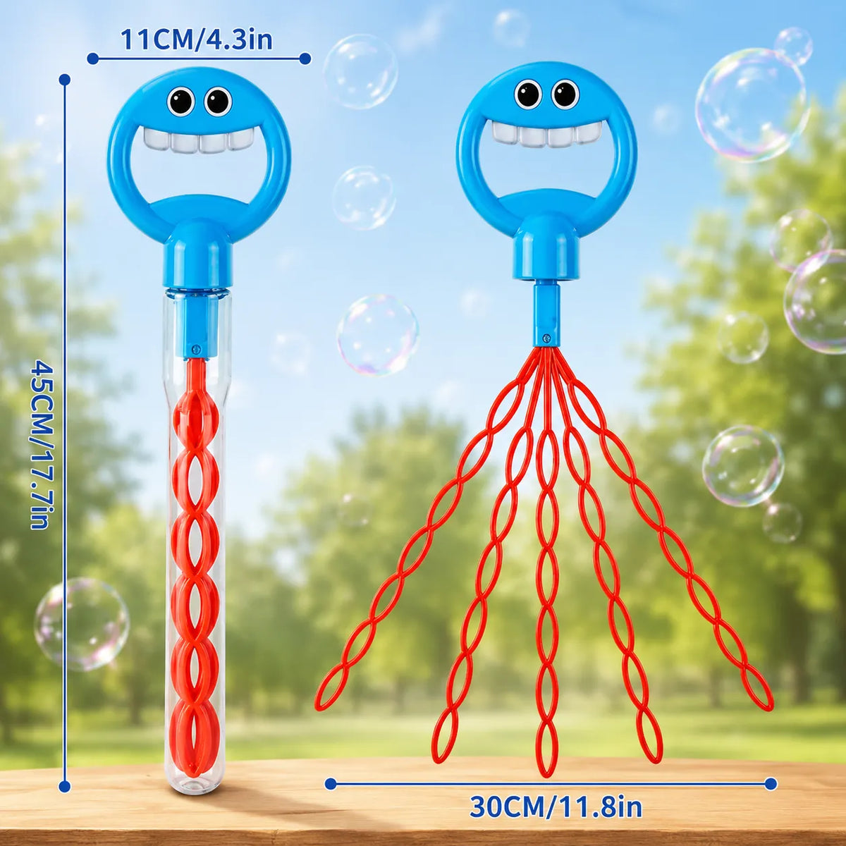32-Hole Smiley Face Bubble Wand🫧🩵