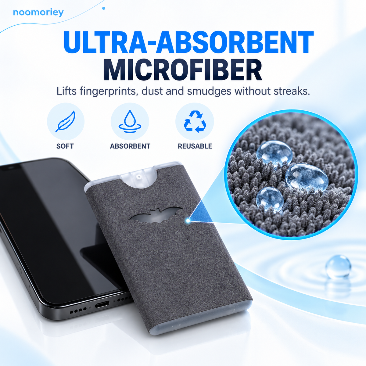 2-in-1 Portable Screen Cleaner – Spray & Microfiber Cloth