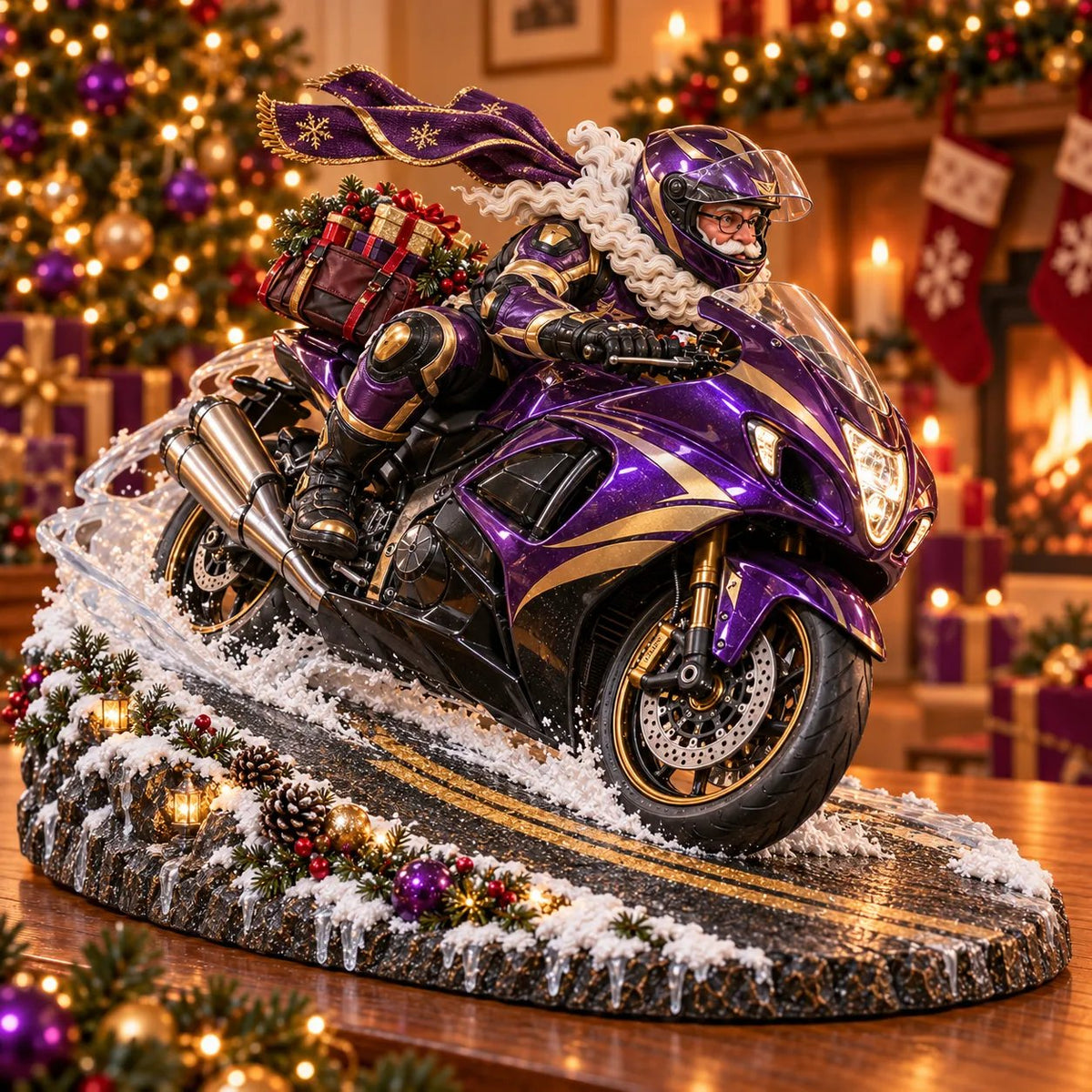 🔥HOT SALE 49% OFF🏍️🎅 Santa’s Ride Home – Christmas Motorcycle Keepsake Collection💨