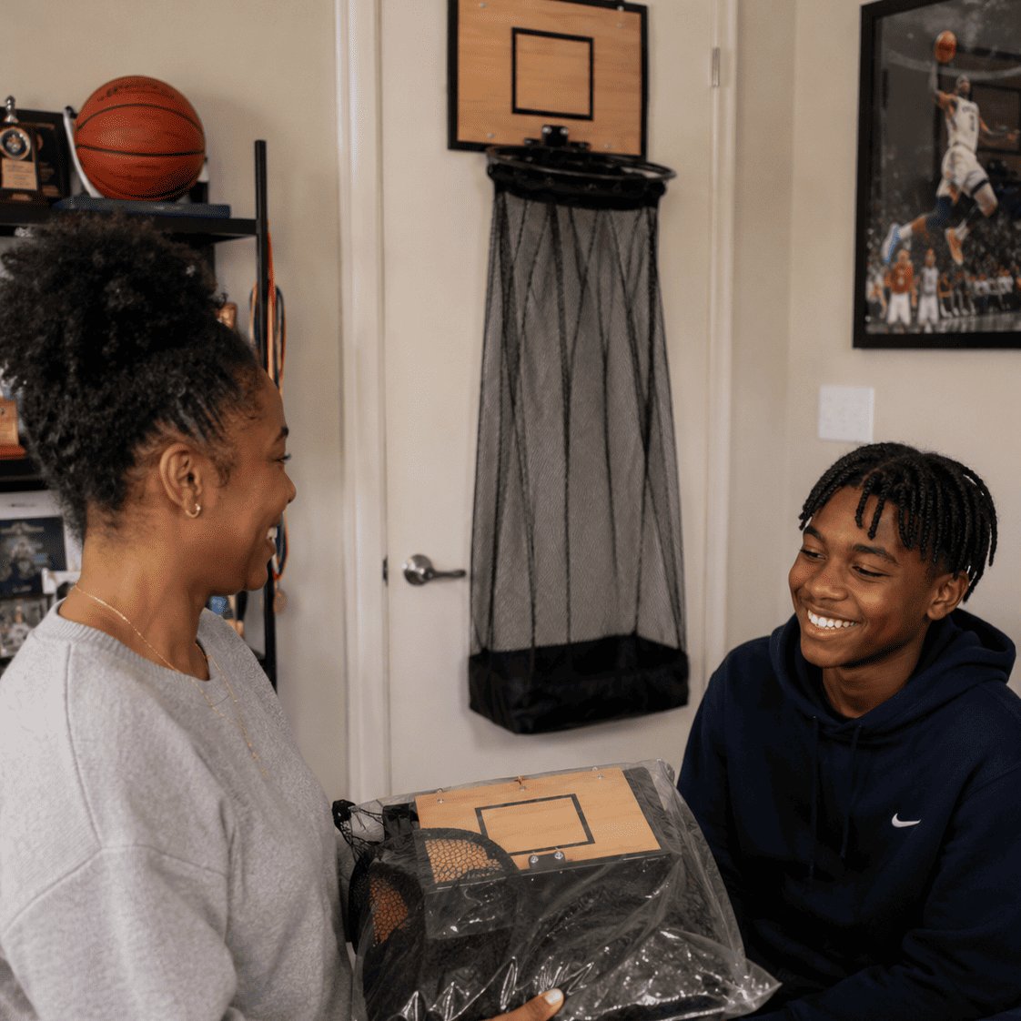 Over-the-Door Basketball Hoop Laundry Hamper