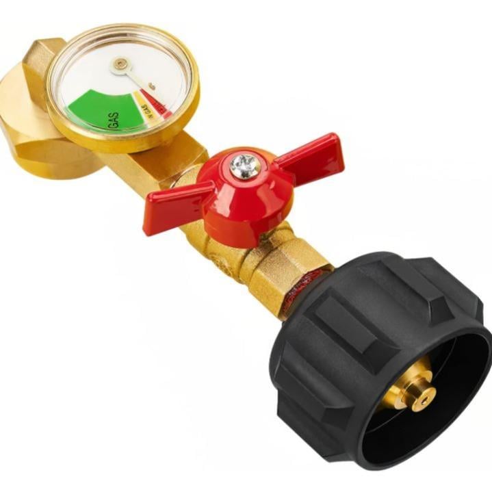 💥 Propane Refill Adapter with Valve & Gauge