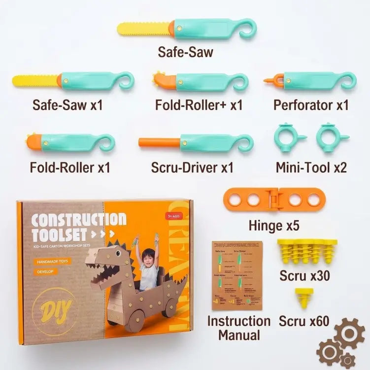 🛠️✨ Kids Cardboard DIY Building Kit 🚀🦖 | Creative STEM Construction Toy 🧠🎨 | Screen-Free Learning & Endless Building Fun 🎁🌟 Ages 3+
