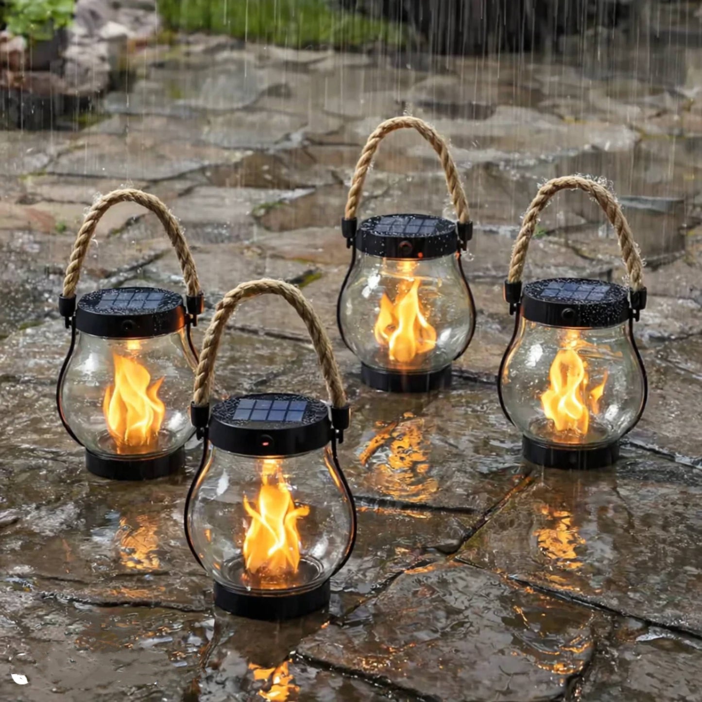 🔥Vintage Style Solar Flame Lantern