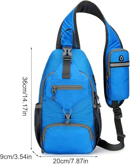 ๐ Packable Small Crossbody Sling Backpack with Side Pouch - โจ Perfect for Hiking and Traveling