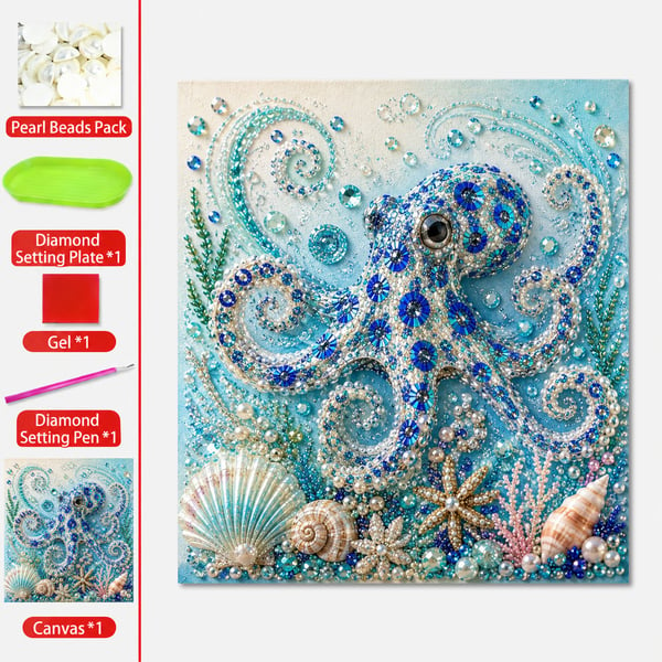 ๐ฅ Last Day 50% OFF - ๐โจ Ocean Theme Pearl Art DIY Kit โ Relaxing DIY Craft to Create Stunning Coastal Artwork