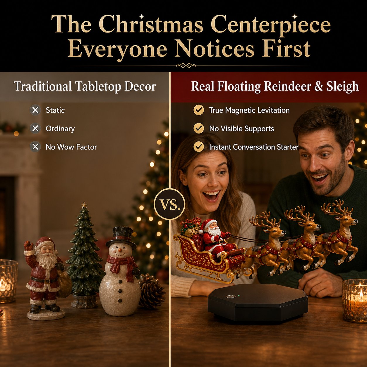 ๐
โจ Santa Floats! โ Magnetic Levitation Flying Sleigh