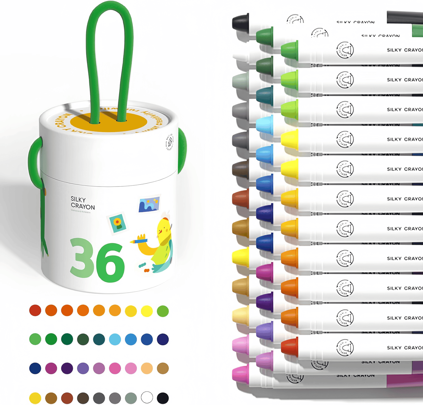 Non-Toxic Mess-Free Washable Twist Crayons for Toddlers🖍️✨