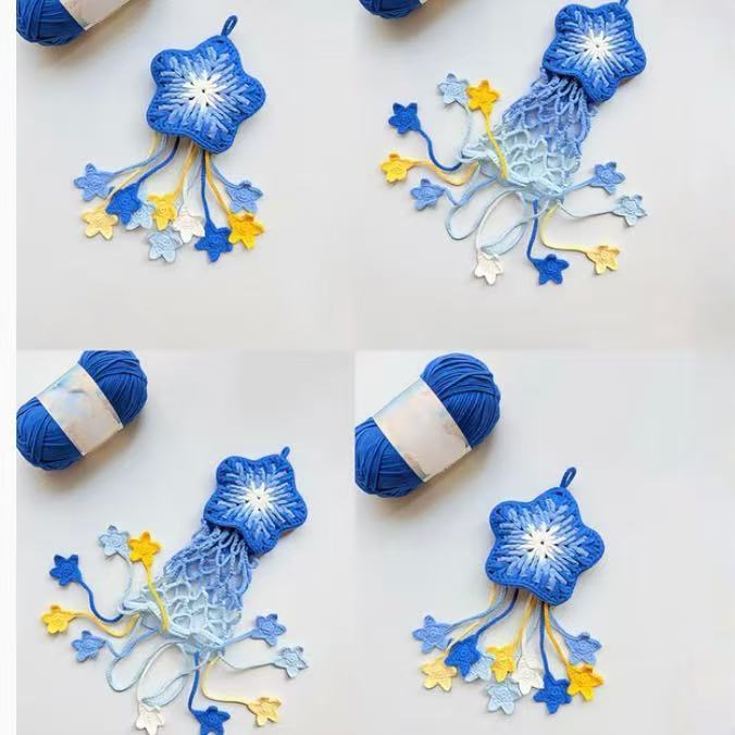 Hand-Woven Star-Patterned Water Bottle Holder