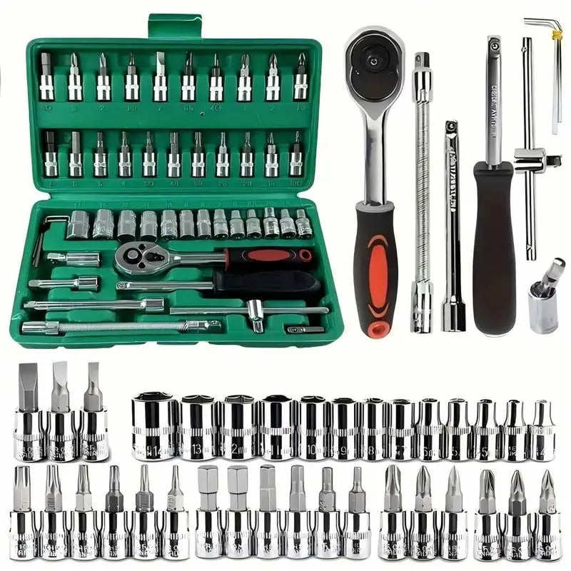 ⏰Christmas Limited-Time Offer🎄46pcs Car Repair Machinery Tools Set