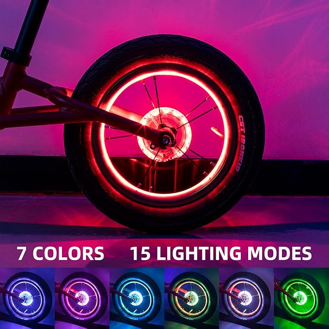 🔥Last Day 49% OFF-Waterproof LED Rechargeable Bike Wheel Hub Lights