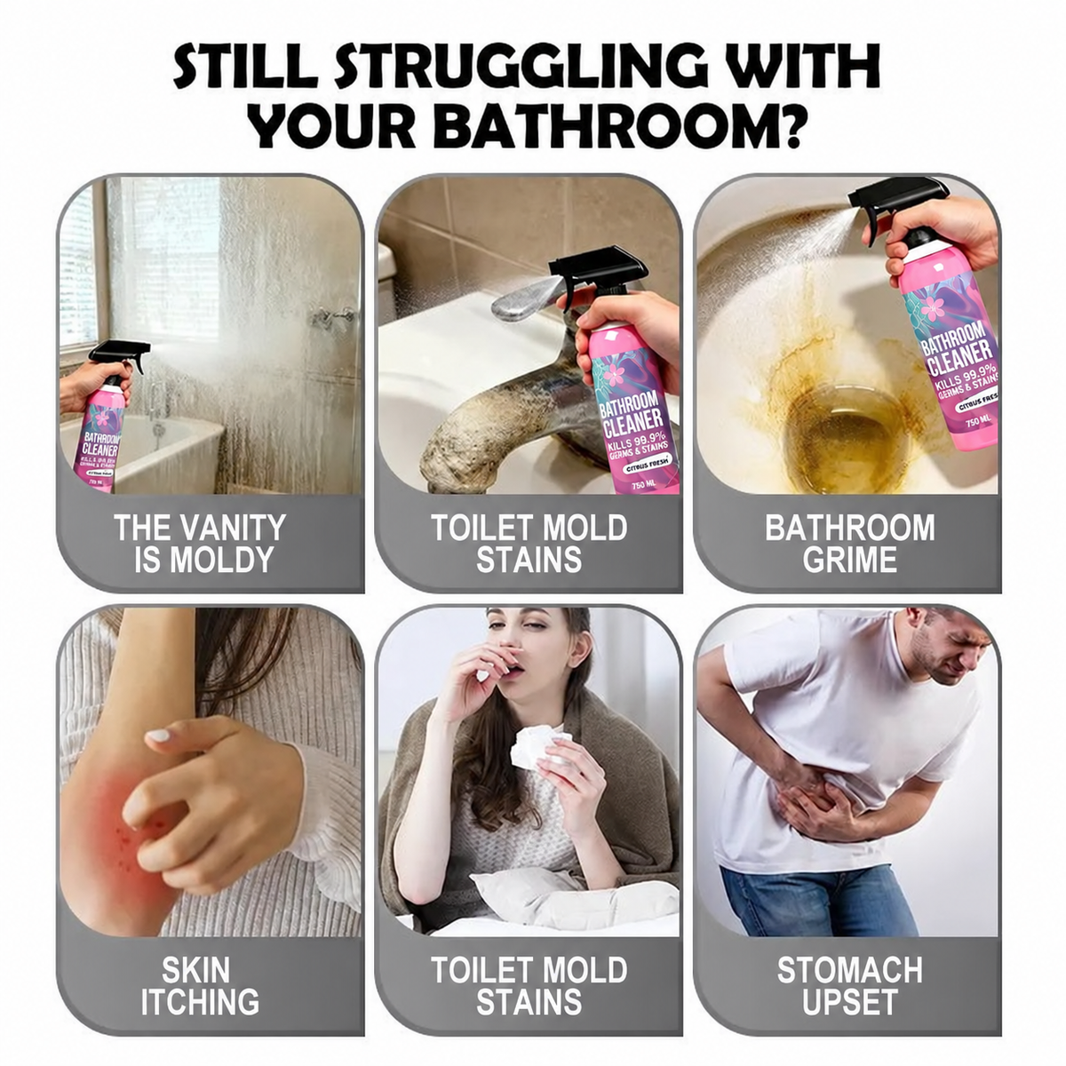 ๐ฅ 50% OFF Bathroom Cleaner โ Powerful Limescale, Mold & Grime Removal ๐ฟโจ