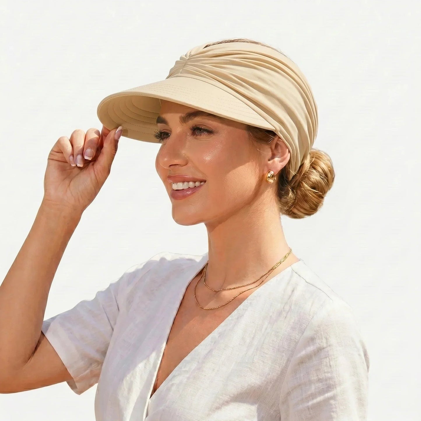 🔥 Summer Hot Sale 50% OFF💕👒UPF 50+ Sun Visor Ponytail Hat