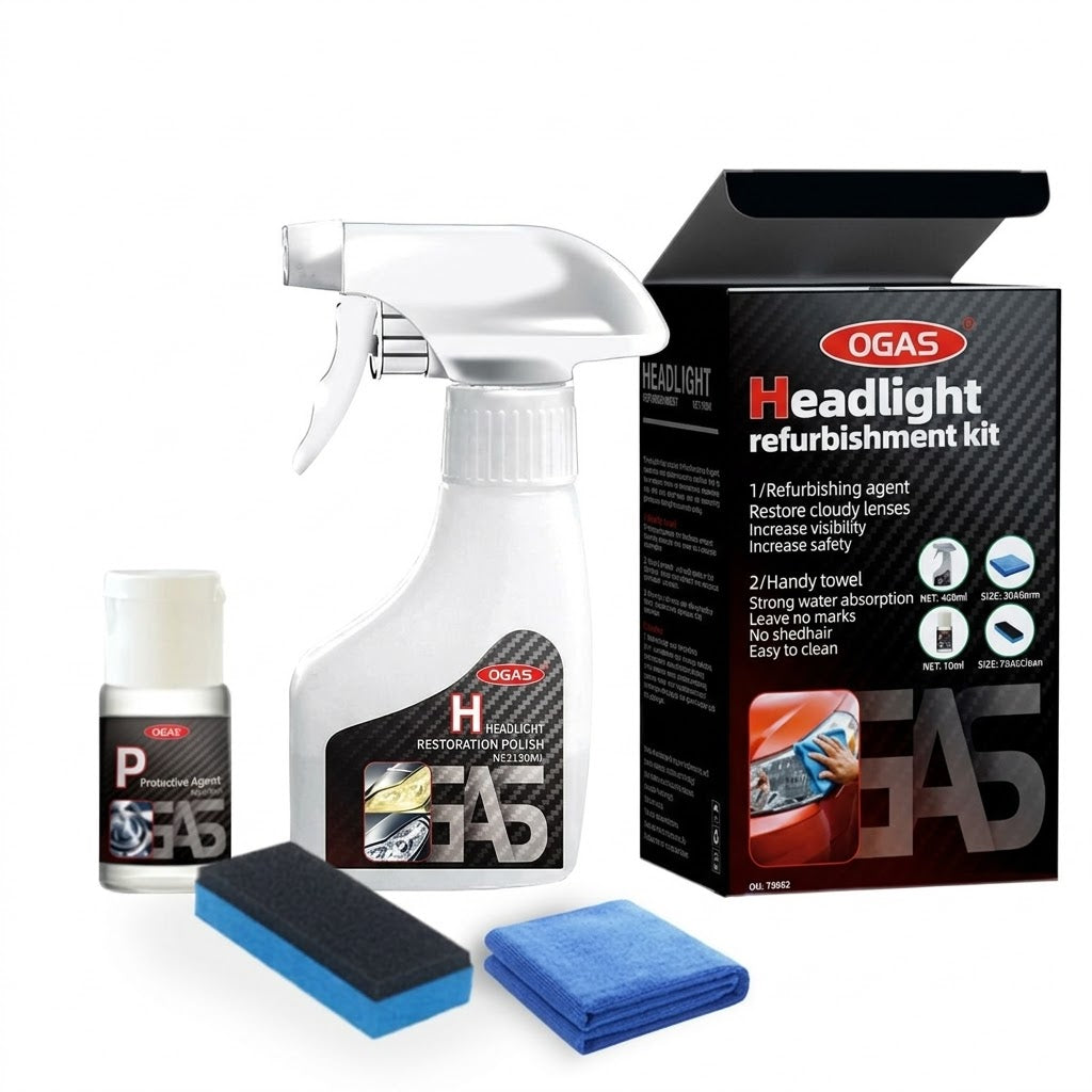 🔥🚘Automotive Headlamp Restoration Fluid Kit