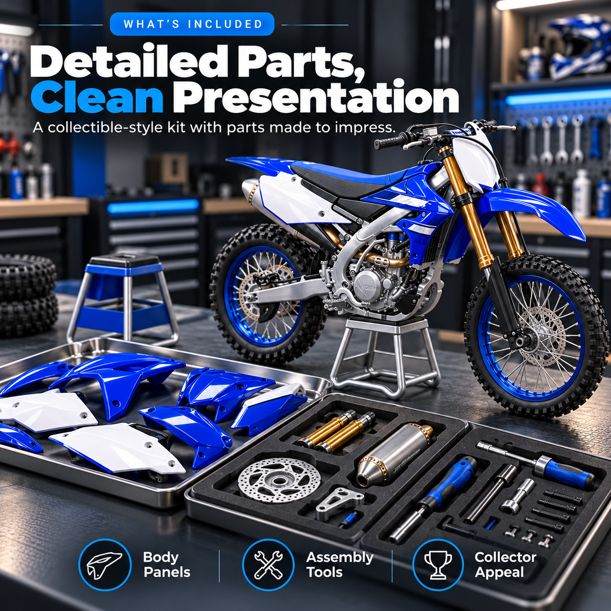🏁 DIY Motocross Dirt Bike Model Kit 🏍️ Build Your Own Off-Road Legend!
