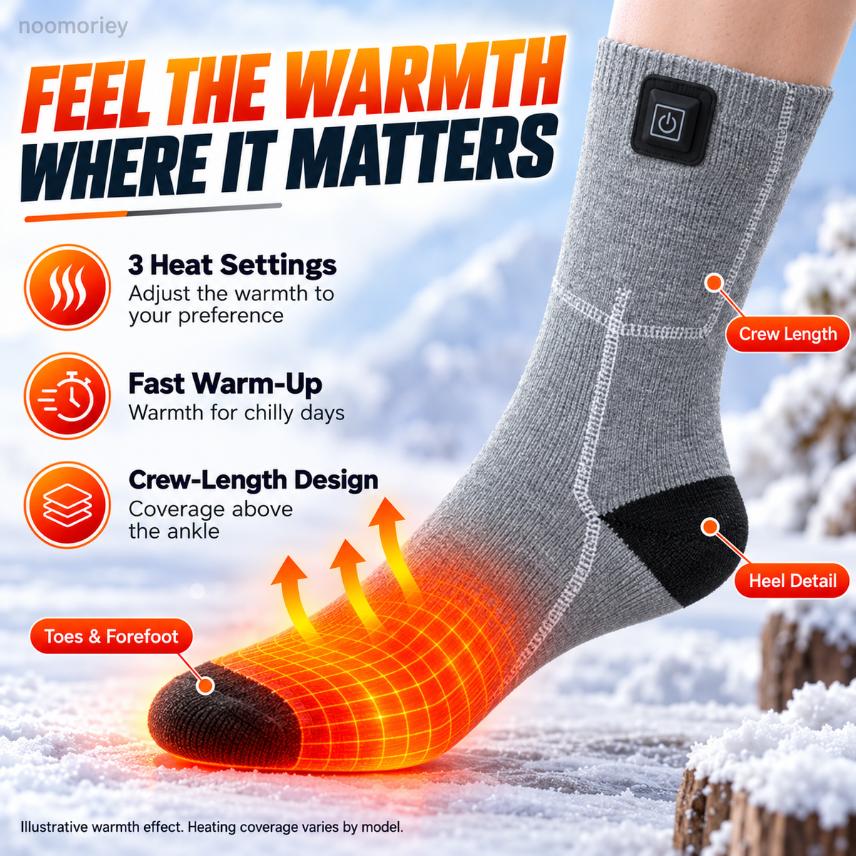 🔥🧦 WarmStep – Rechargeable Heated Socks for Winter & Outdoor Comfort