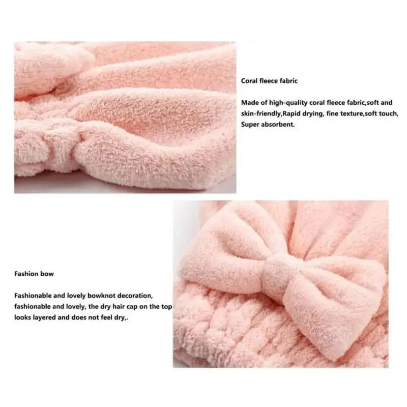 🎀🧼Women's Bow Decor Shower Caps & Hair Drying Cap