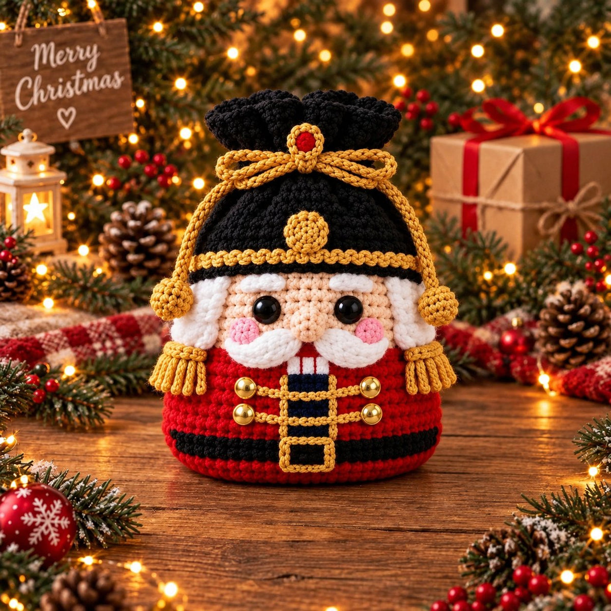 ๐ Christmas Crochet Character Gift Pouch | Reusable Drawstring Gift Bag โ 12 Festive Designs
