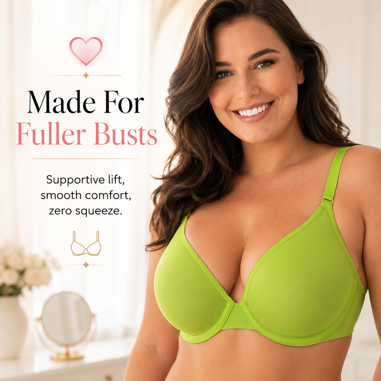 Seraphina Air Light Plus Size Mesh Underwire Bra